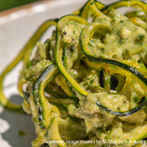 image of Zucchini Noodles with Avocado Pesto